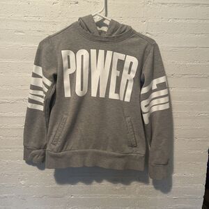 Athleta Girls I Am Powerful Grey Pullover Hoodie Size L/12